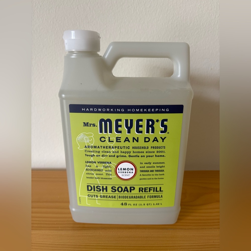 Mrs. Meyer's Clean Day Lemon Verbena Dish Soap Refill 48 fl oz Kitchen Clean